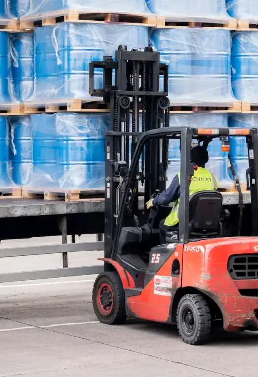 Warehouse racking and palletised freight